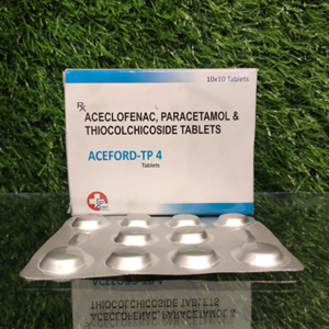 Aceclofenac 100mg + paracetamol 325 mg thiocolchicoside 4mg tablets