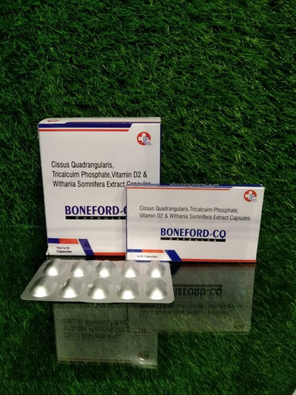 Cissus quadrangularis 500 mg+tricalcuim phosphate 375 mg vitamin d2 130 iu withania somnifera extract 50 mg