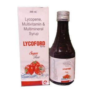 Lycopene, Vit A, Vit E, Selenium, Zinc, Manganese, Iodine, Copper, Thiamine Hydrochloride, Riboflavin Syrup