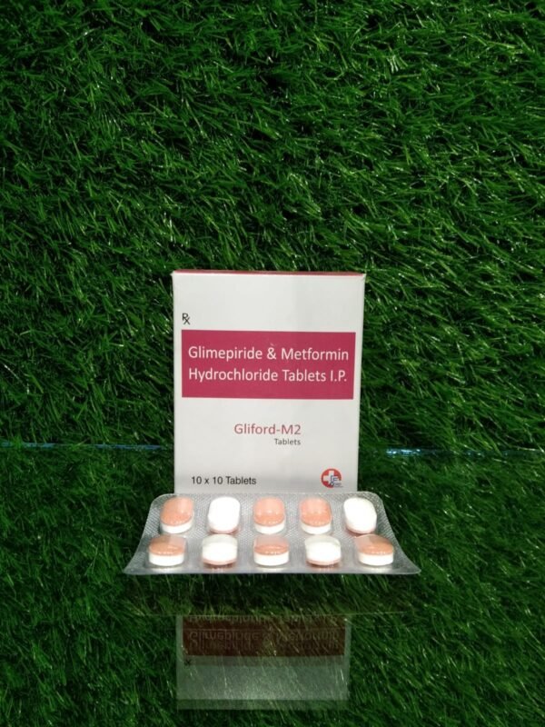 Glimepride 2 mg + metformin 500 mg Tablets