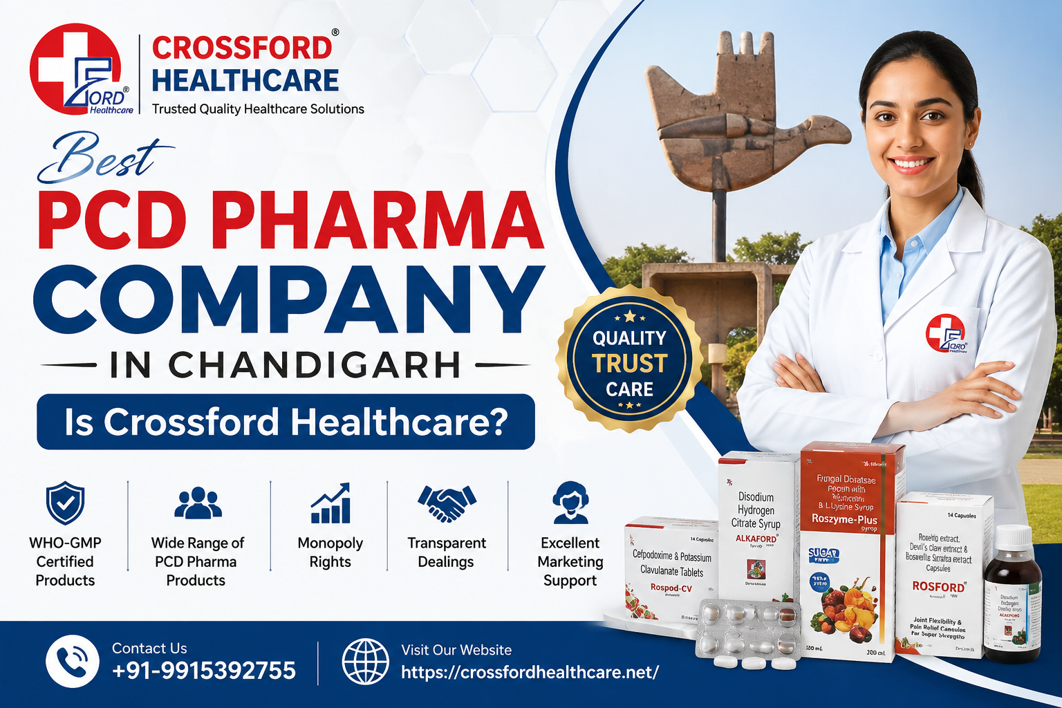 Best PCD Pharma Company in Chandigarh Is Crossford Healthcare