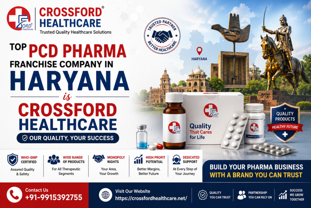 Top PCD Pharma Franchise Company in Haryana is Crossford Healthcare
