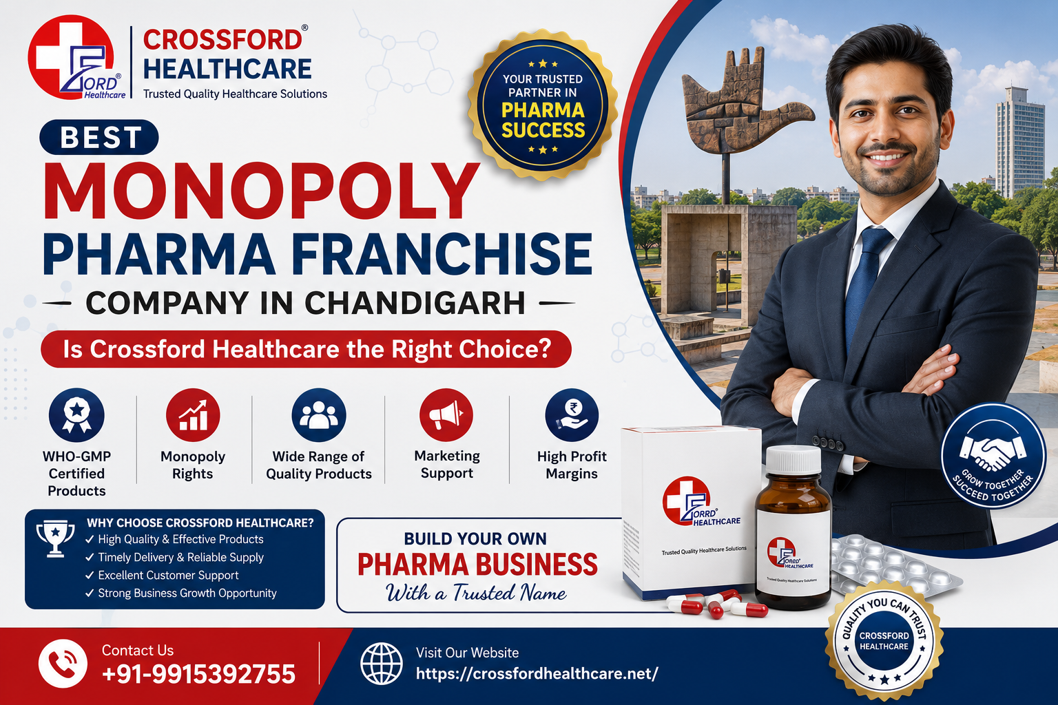 Best Monopoly Pharma Franchise Company in Chandigarh Is Crossford Healthcare