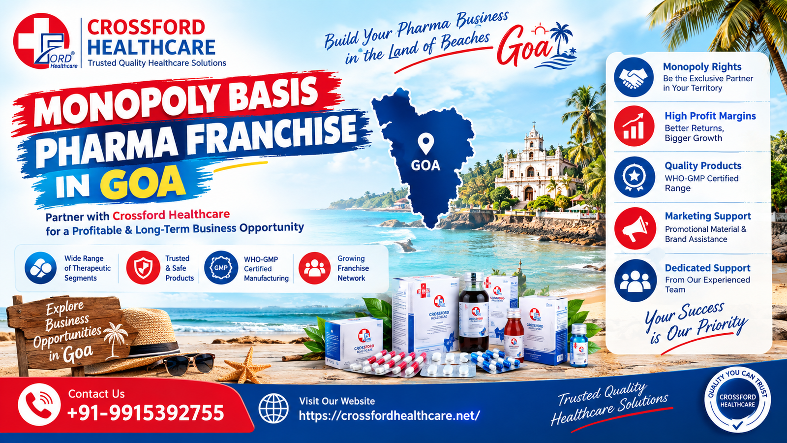 Monopoly Basis Pharma Franchise in Goa Is Crossford Healthcare