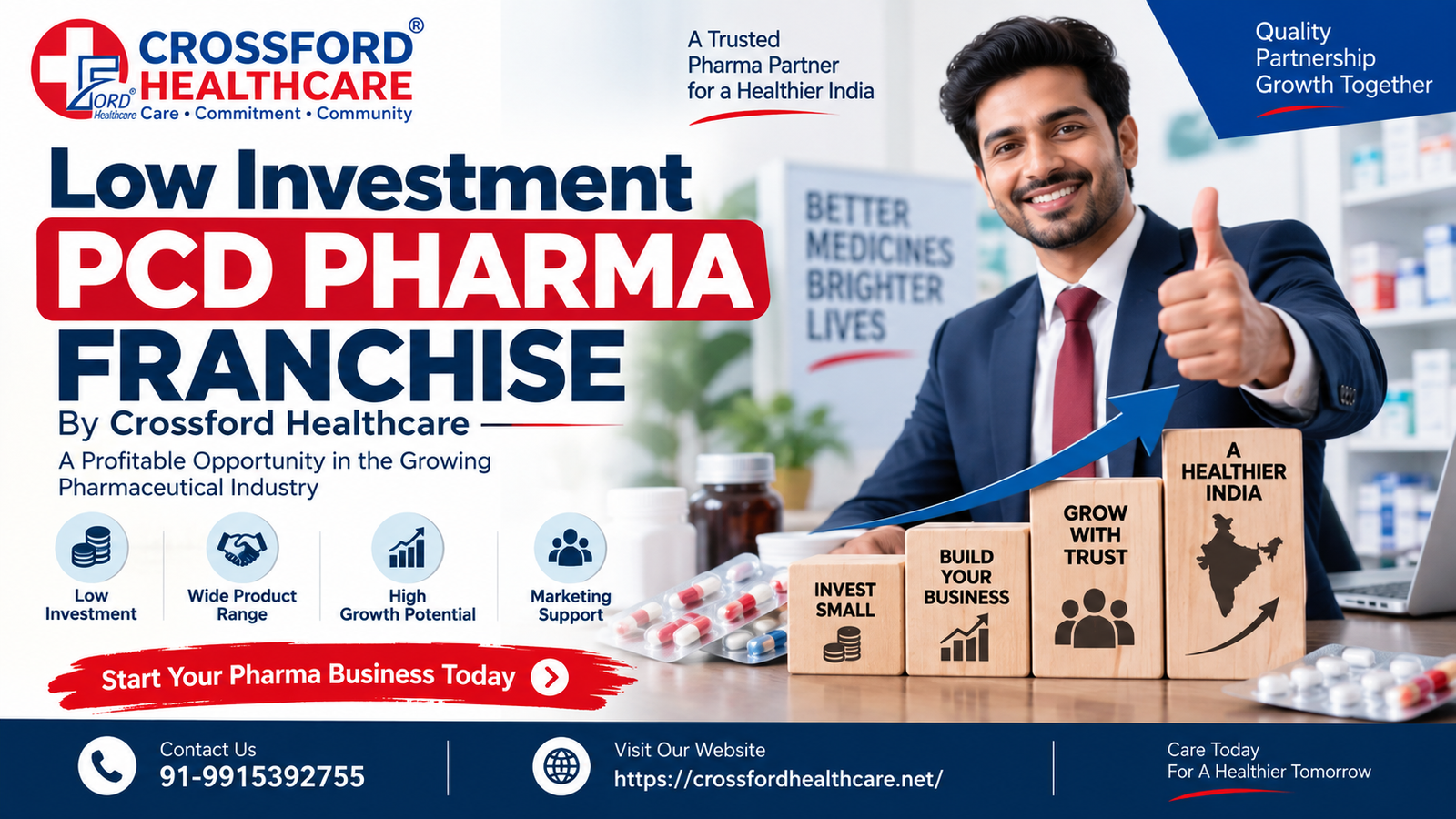 Low Investment PCD Pharma Franchise By Crossford Healthcare