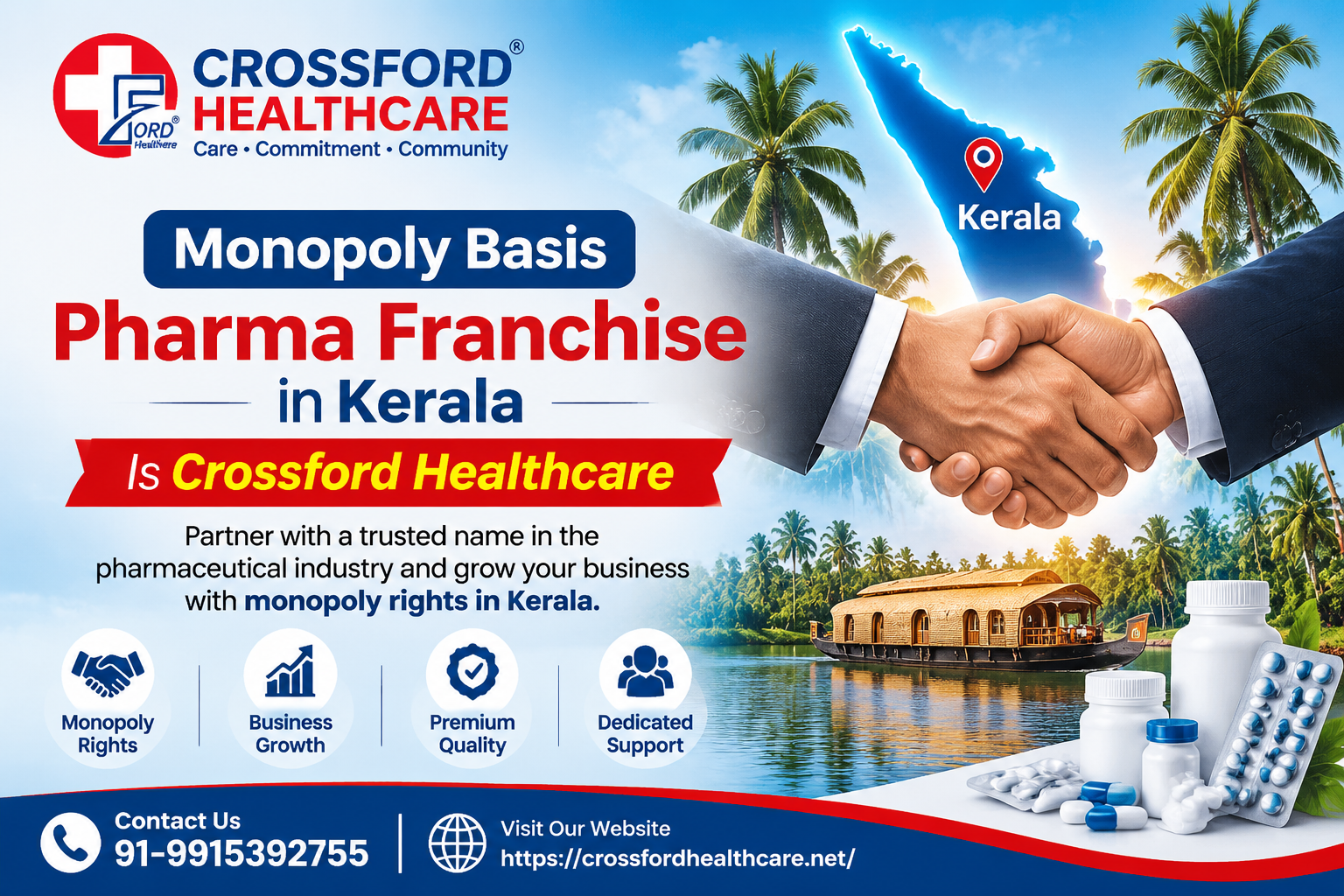 Monopoly Basis Pharma Franchise in Kerala Is Crossford Healthcare